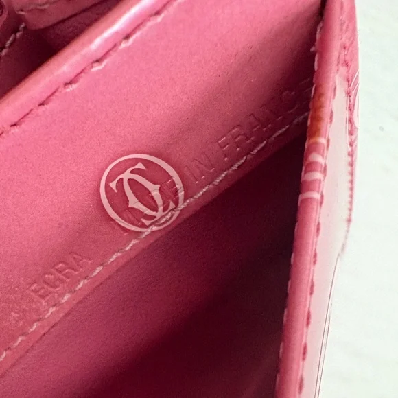 Cartier Pink Happy Birthday Monogram Long Patent Leather Wallet - Picture 7 of 11